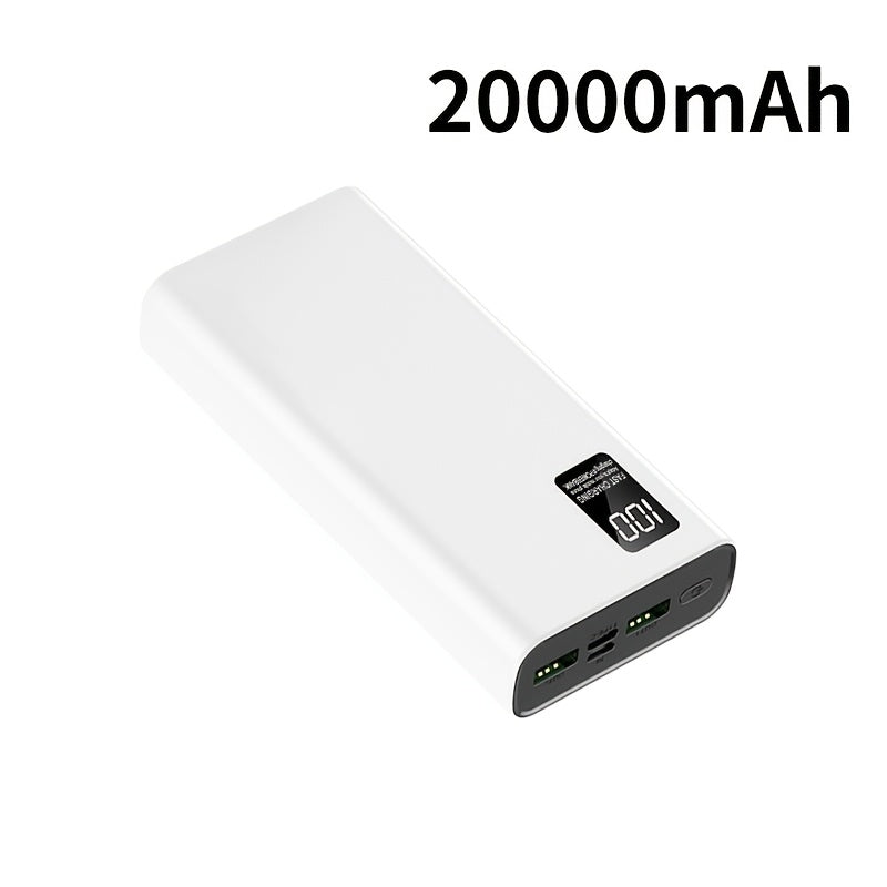 Portable 20000mAh Power Bank with 22.5W Fast Charging USB C PD QC LED Display