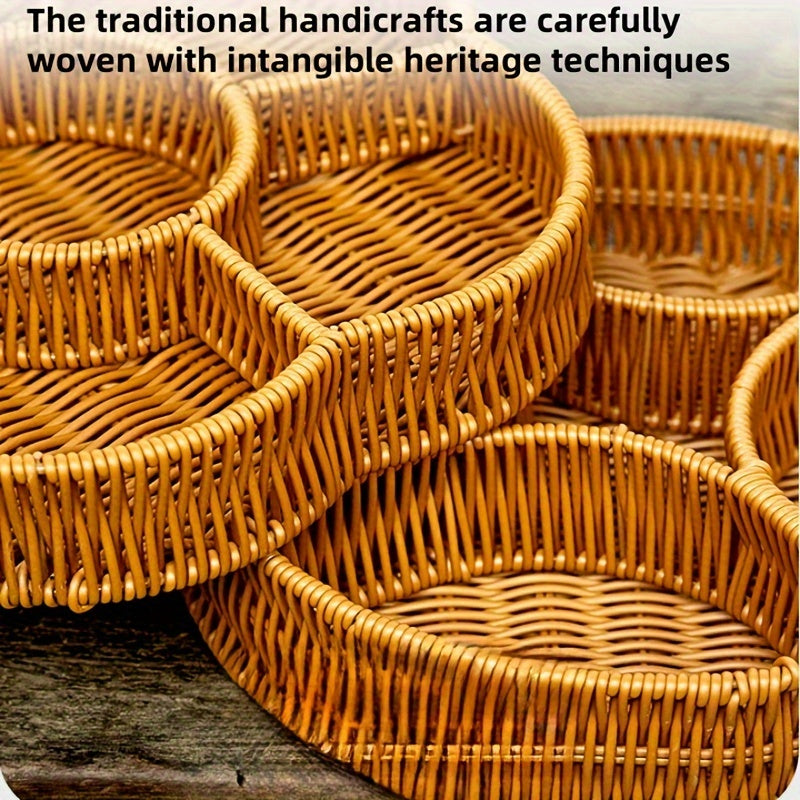 Plastic Fruit Bowl Round Snack and Candy Storage Organizer for Home