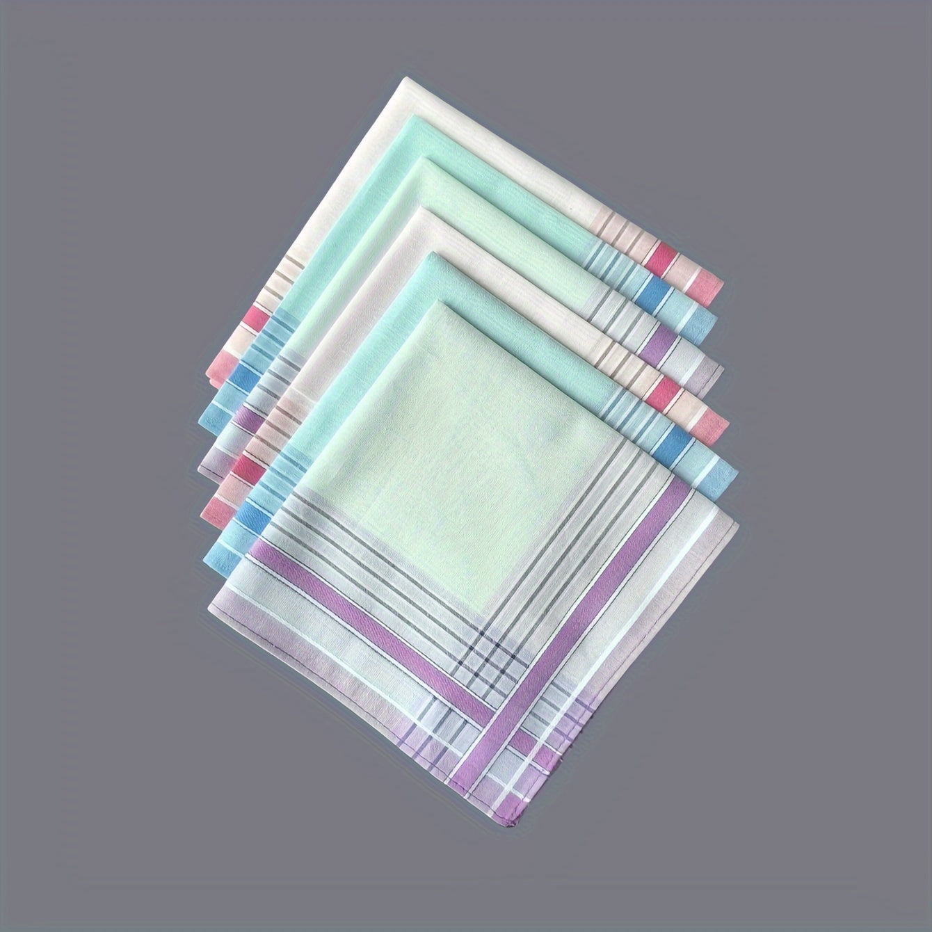 Erkaklar va ayollar uchun chiziqli dizayndagi 6 ta paxta sharf to'plami