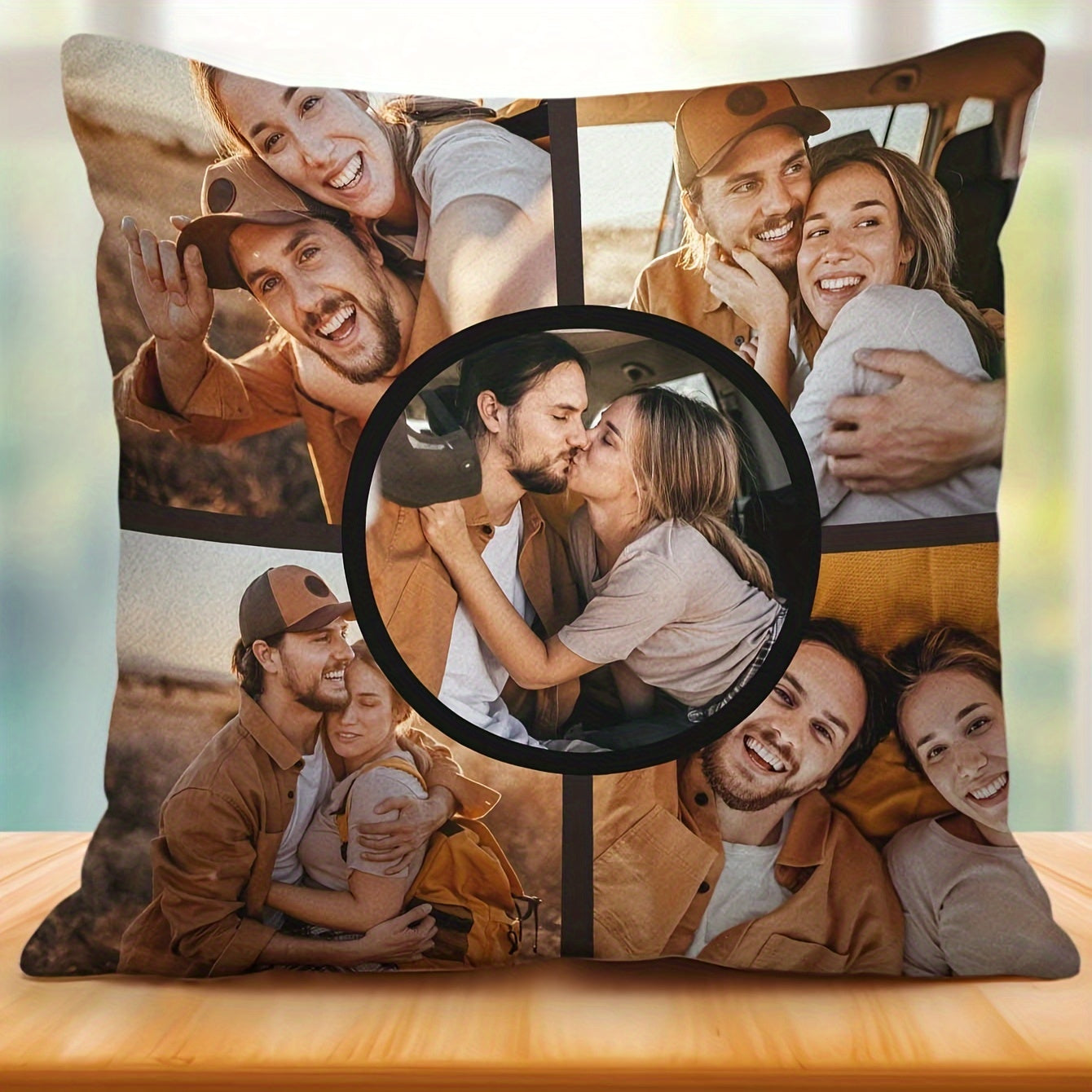 Customized Photo Pillow Cover 45.72cm Plush Fabric for Living Room Bedroom Decor