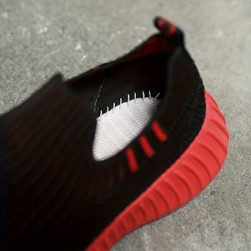 Girls Slip-On Sneakers All-Season Solid Knit Casual Outdoor Running Training