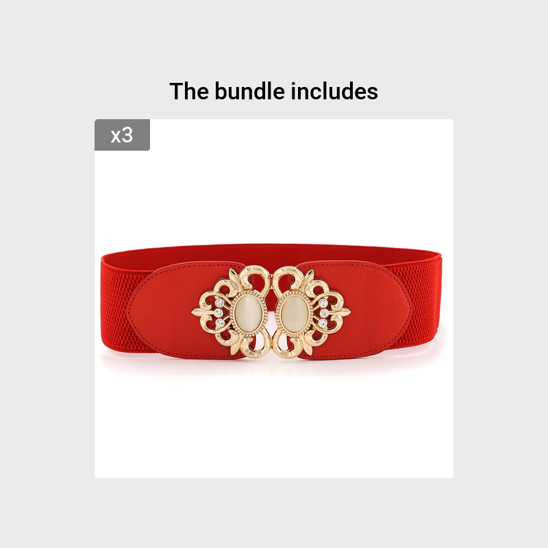 Ayollar uchun sun'iy toshlar va metall tokchali elastik yuqori bel belbog'