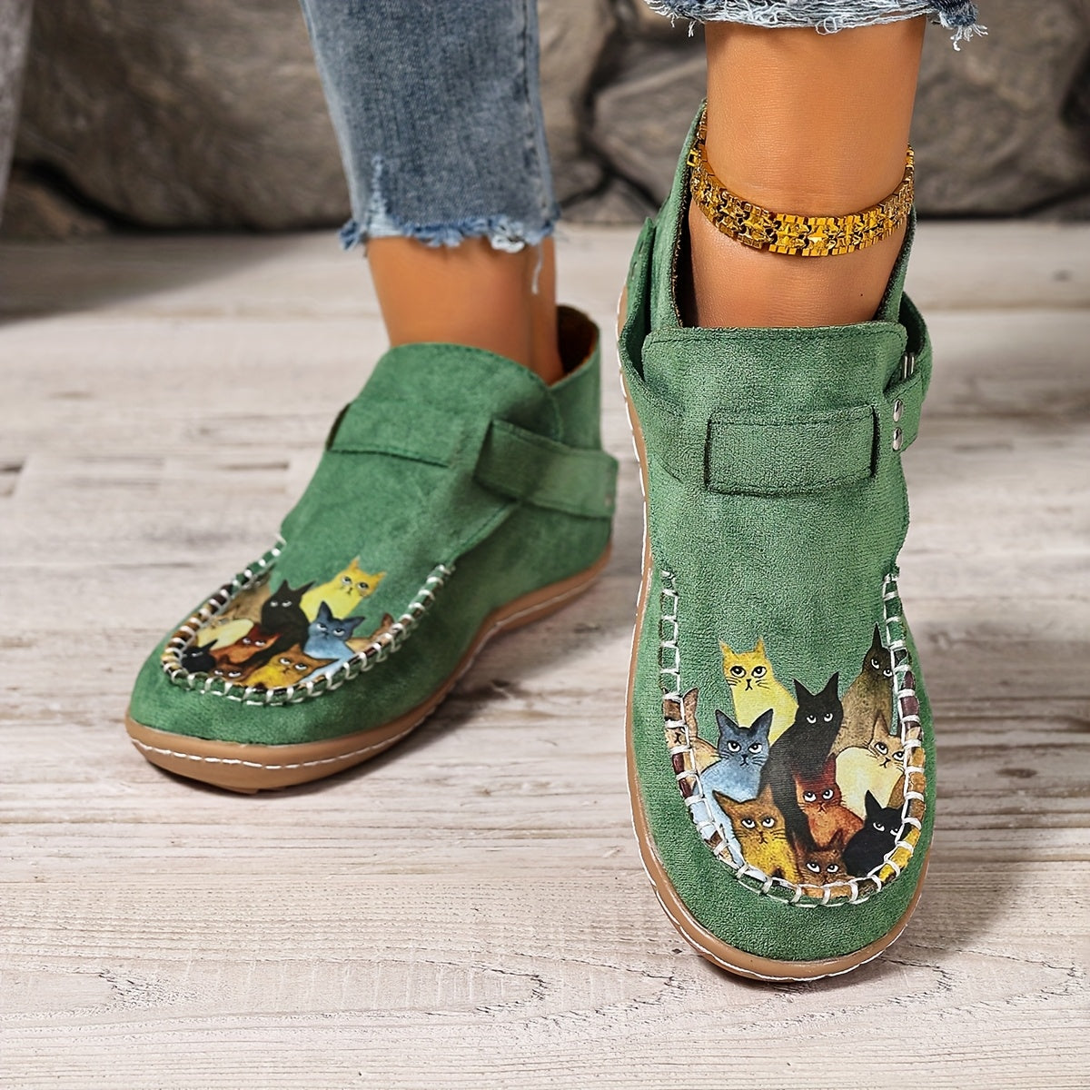 Women's Slip-On Shoes Lightweigh Penny Loafers Black Brown Green Casual