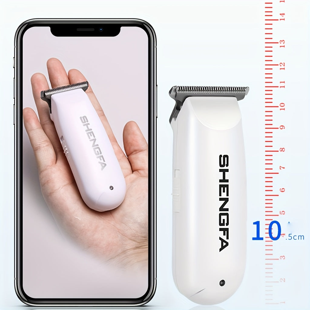 Компактный портативный электрический триммер для волос для мужчин с длительным временем работы от аккумулятора, перезаряжаемый через USB, включает 3 насадки