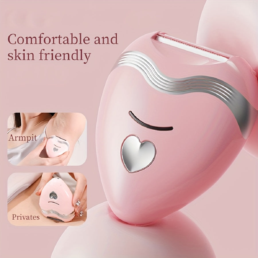 Electric shaver for bikini line face leg underarm wet dry wireless USB charging portable