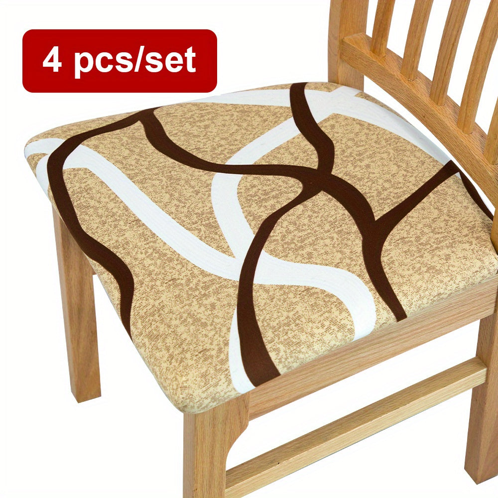 Набор из 4 или 6 эластичных чехлов для стульев из молочного материала для свадеб, столовых, офисов, банкетов и домашнего декора.