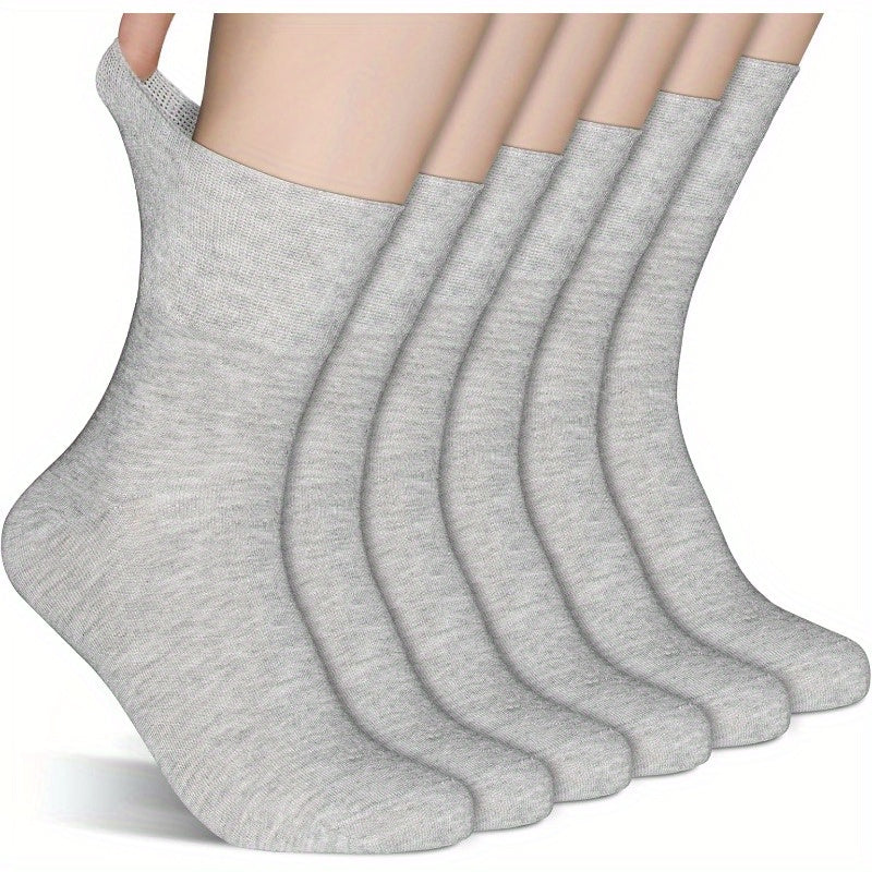 Six Pairs of Diabetic Socks for Men and Women Breathable Non-Binding Cuffs