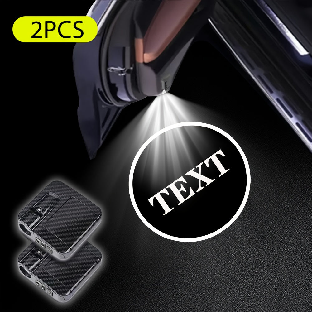 2 piezas de proyector de luz LED Luz de bienvenida de cortesía Logo de puerta de coche HD