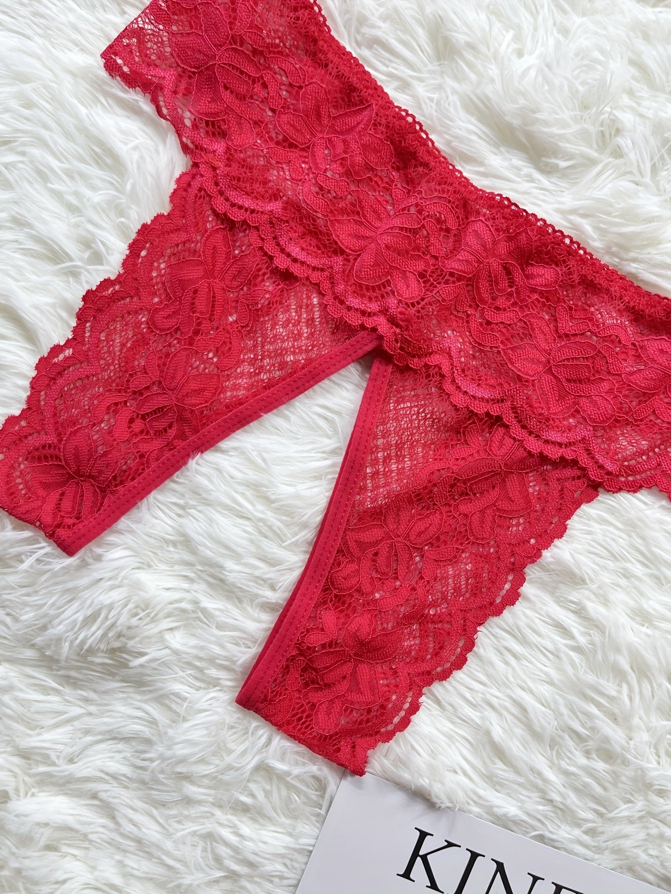 Women's Lace Thongs Open Crotch Panties Sexy Lingerie