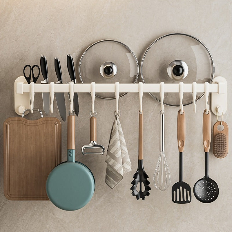 Kitchen Organizer Rack Carbon Steel for Chopsticks Knives and Seasonings Easy Installation