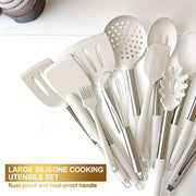 Set of 37 Silicone Kitchen Utensils Dishwasher Safe Heat Resistant Cooking Tools