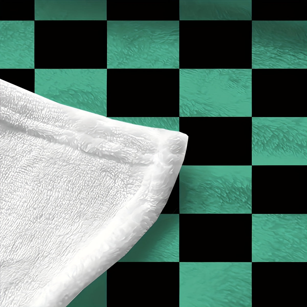 Anime Cartoon Plaid Flannel Blanket Tear-Resistant All-Season Polyester