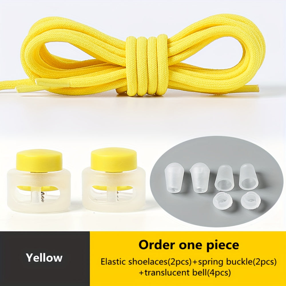 Adult Spandex Elastic Shoelaces Lazy Tie-Free Sneakers 100cm