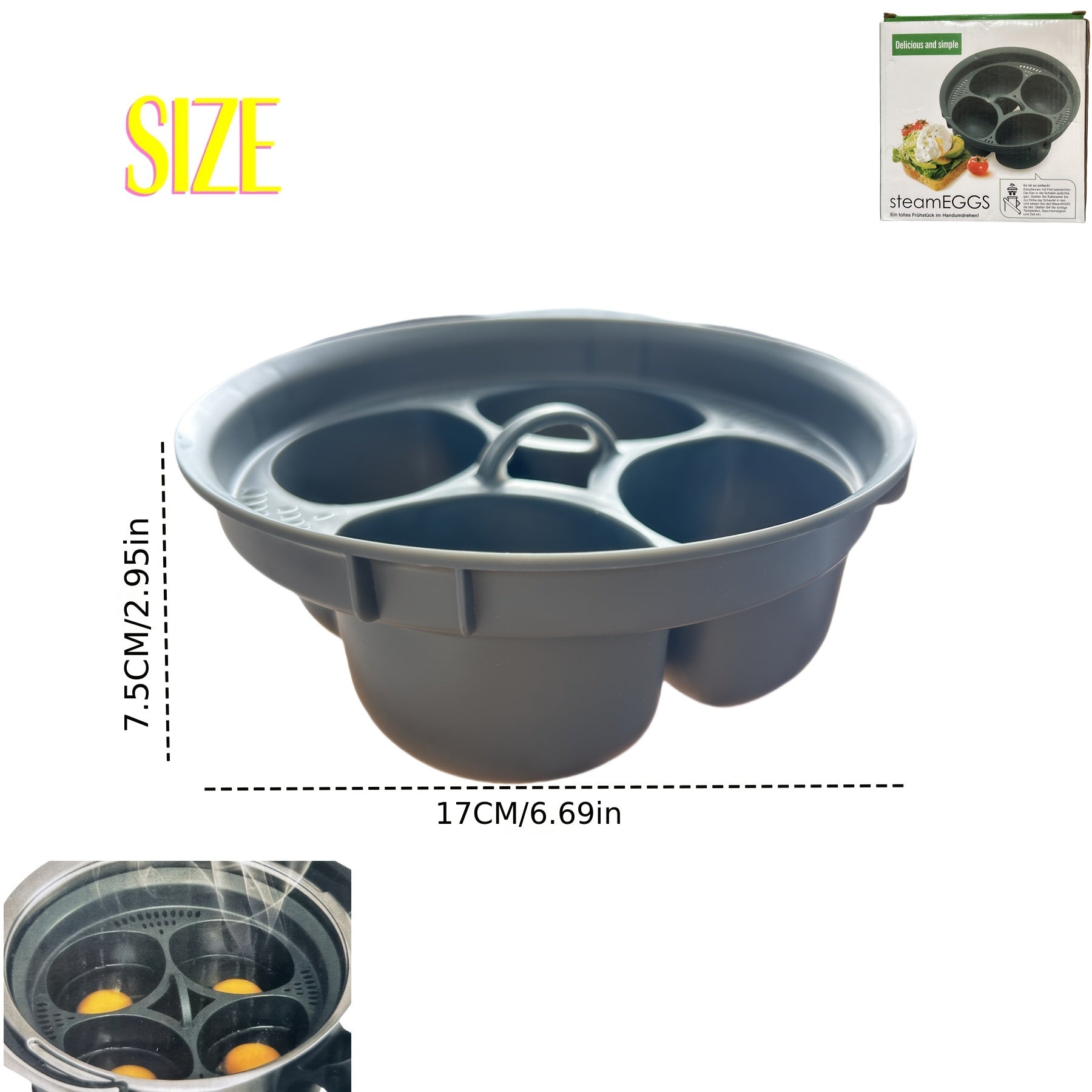 Egg Steamer Insert ABS Plastic Food Safe Egg Cooker Accessory for Multiple Eggs
