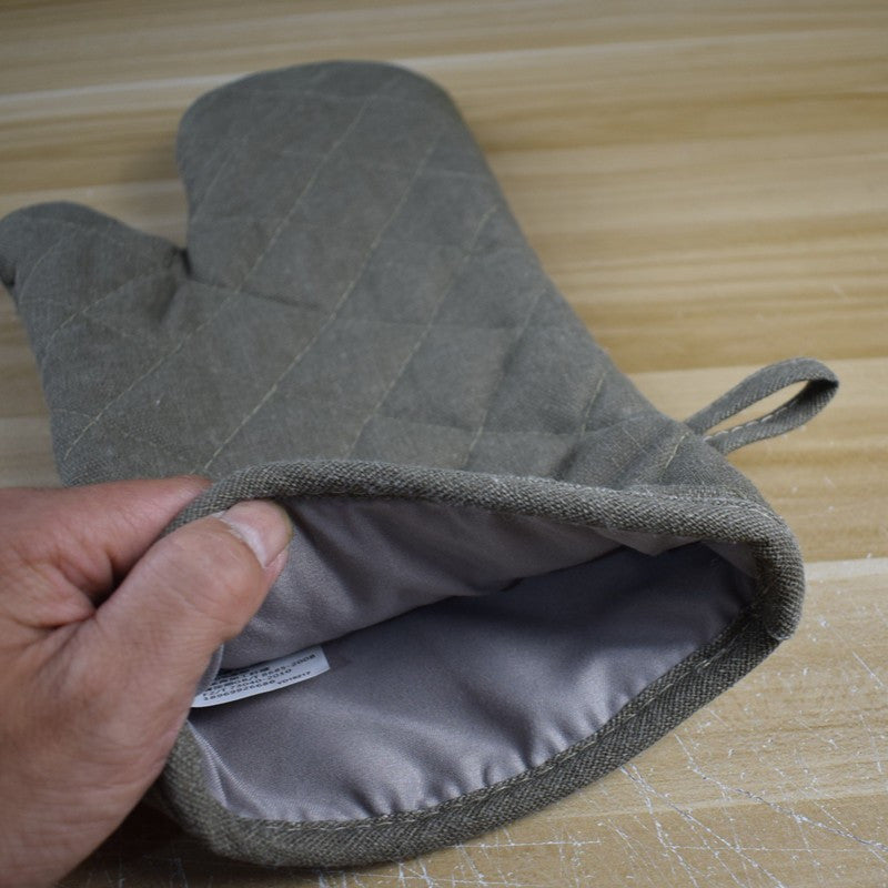 Heat Resistant Oven Mitts Non-Slip Grip for Baking Grilling Cooking Durable Polyester Silicone