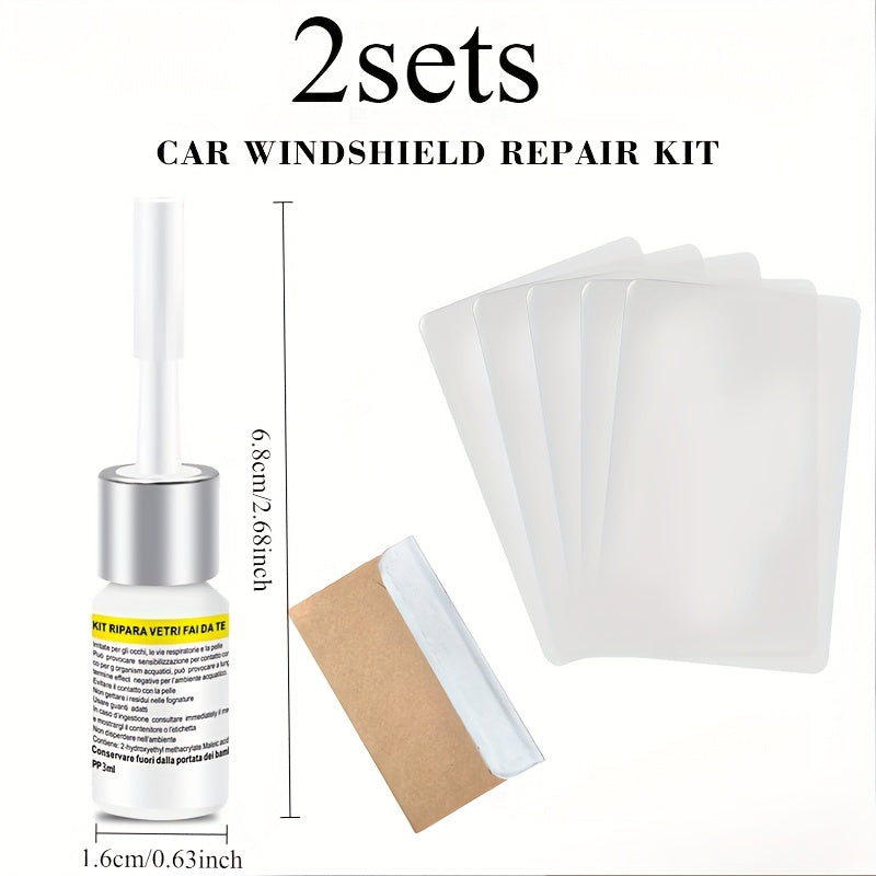 Windshield Repair Kit Nanofluid Technology for Chips and Cracks Automotive Glass Repair