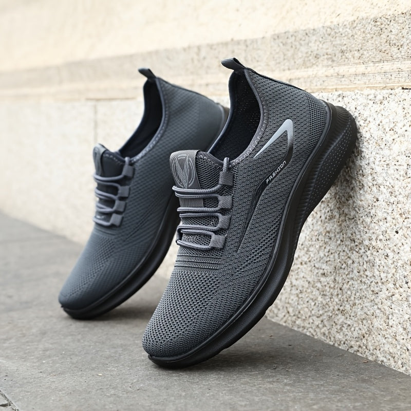 Men's Breathable Knit Sneakers for Outdoor Sports Casual Shoes