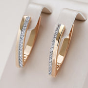Silver and Gold Zirconia Hoop Earrings for Women Wedding Party Birthday