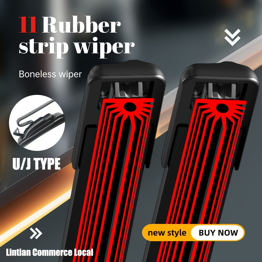 Lámina de limpiaparabrisas de goma para todas las estaciones, 11 capas, silenciosa y completamente equipada