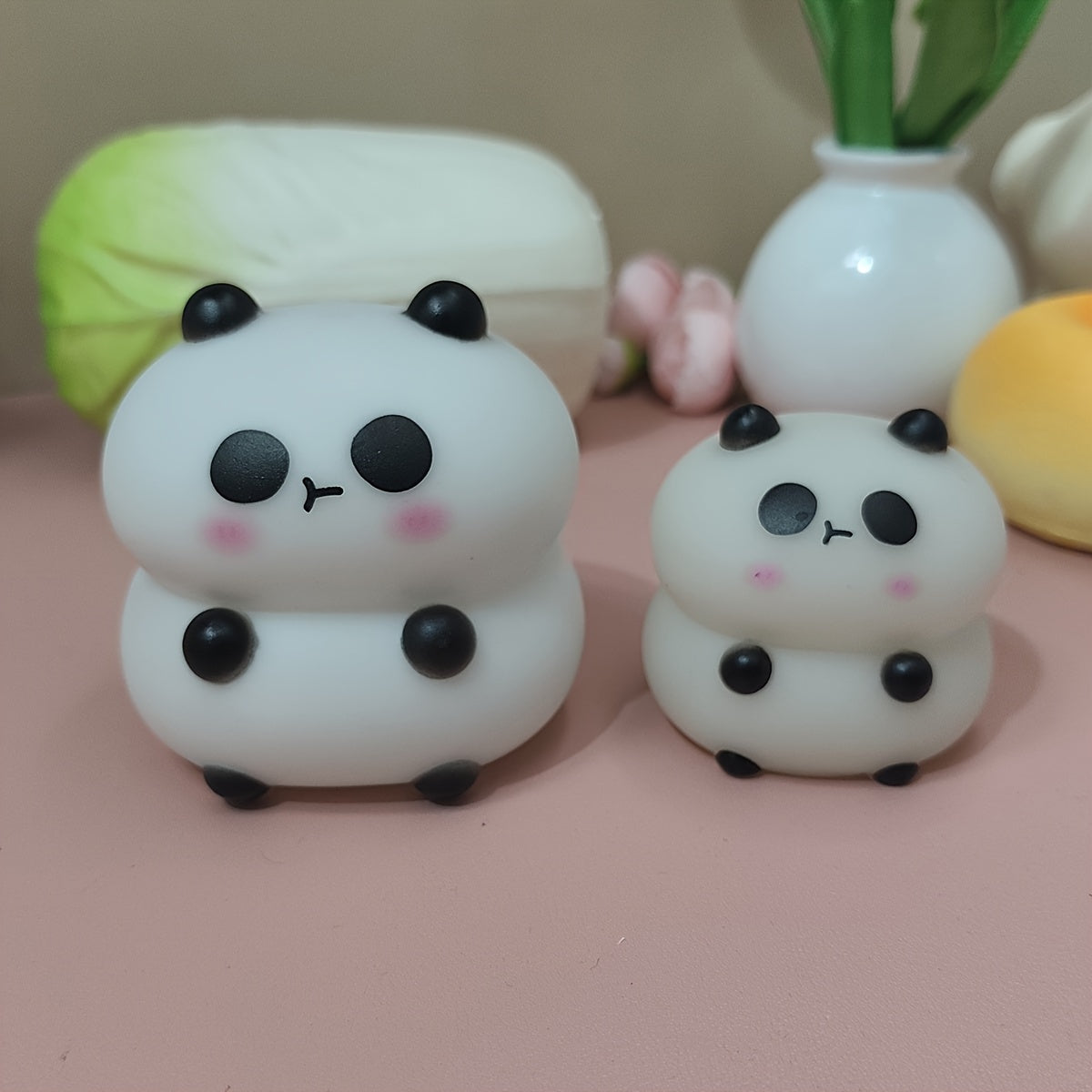 Bolalar va yotoq xonasi dekoratsiyasi uchun tugmani boshqarish bilan batareyali Panda kechqurun chiroqi