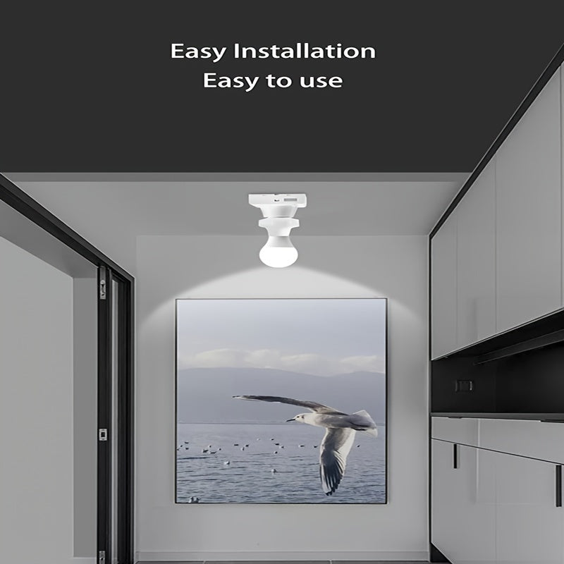 Wireless E26 E27 Lamp Socket with Timer Remote Control No Wiring AC85V-250V