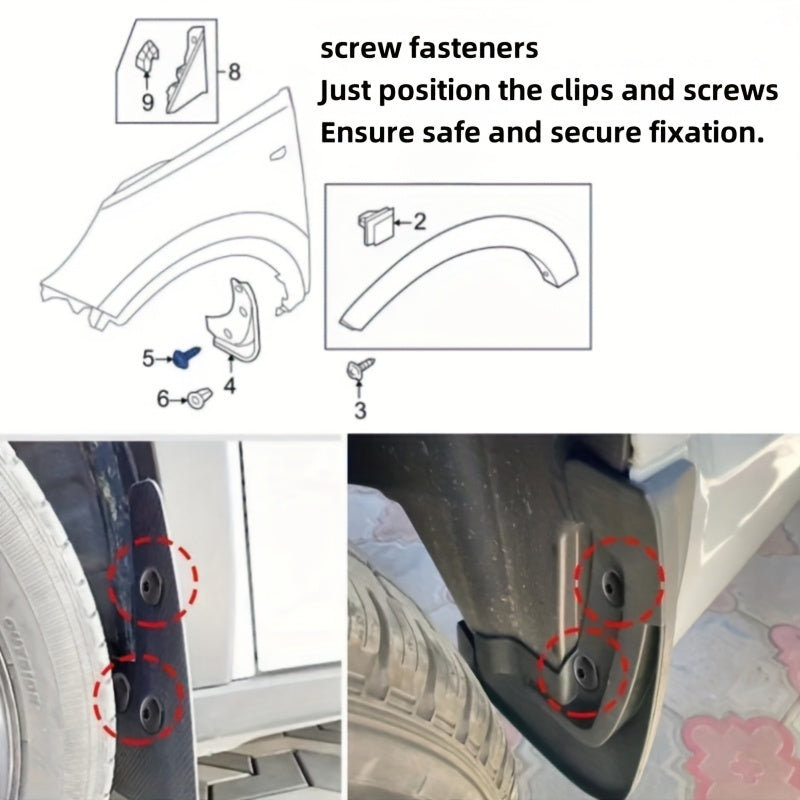 Car Metal U-Shaped Spacer Kit Self-Tapping Screws for Auto and Motorcycle