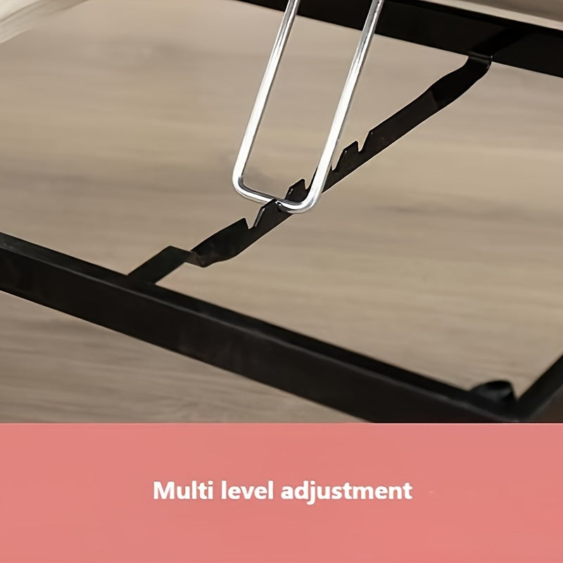 Sozlanadigan yotoq stoliga chashka tutqichli, portativ, yig'iladigan va qulay lap-stol, qora yoki peach rangda