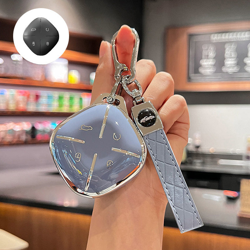 Car Remote Key Fob Cover TPU Holder with Keychain for SUV Protection