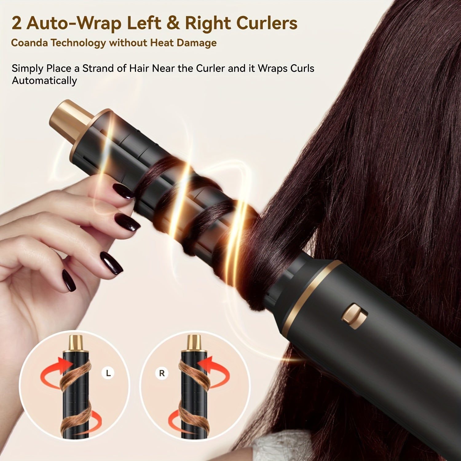 5-in-1 Air Styling Tool for Hair Blow Dryer Straightener Curling Volume