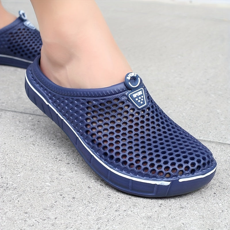 Women's Solid Color Flat Clogs Slide-On Non-Slip Outdoor Casual Shoes