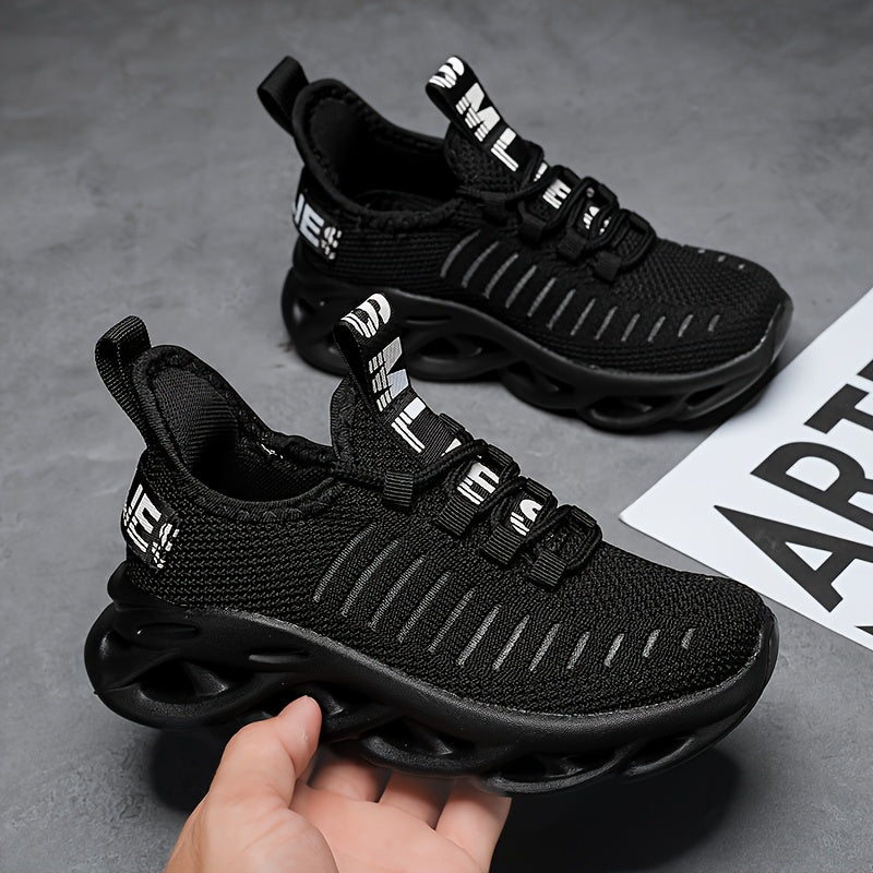 Детские дышащие полосатые спортивные кроссовки низкого хода для мальчиков и девочек