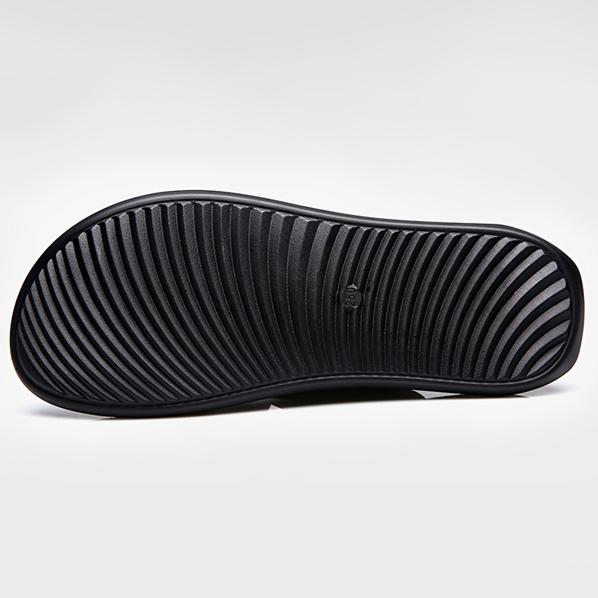 Men's Brown Casual Slip-On Sandals with Rubber Sole Adjustable Buckle