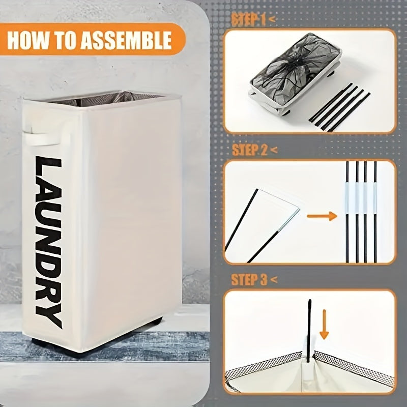 Cesta de ropa plegable y ajustable con cubierta de malla transpirable para baño, dormitorio y lavandería