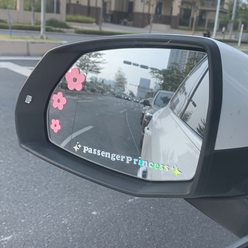 Passenger Car Mirror Decal PVC Universal Decorative Interior Accessory