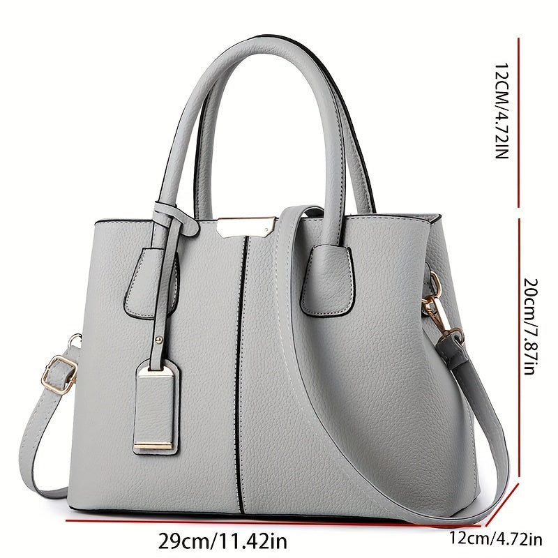 Черная кожаная сумка с съемным ремнем и застежкой-молнией для повседневного использования