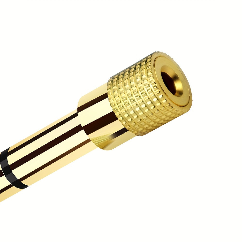 Audio Adapter 3.5mm Female to 6.5mm Male Stereo Converter for Laptop Bright Yellow