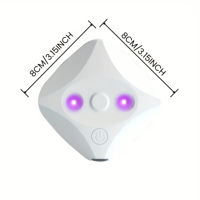 Limpiador de inodoro automático con luz UV-C recargable por USB, con encendido/apagado automático de 3 minutos y diseño compacto