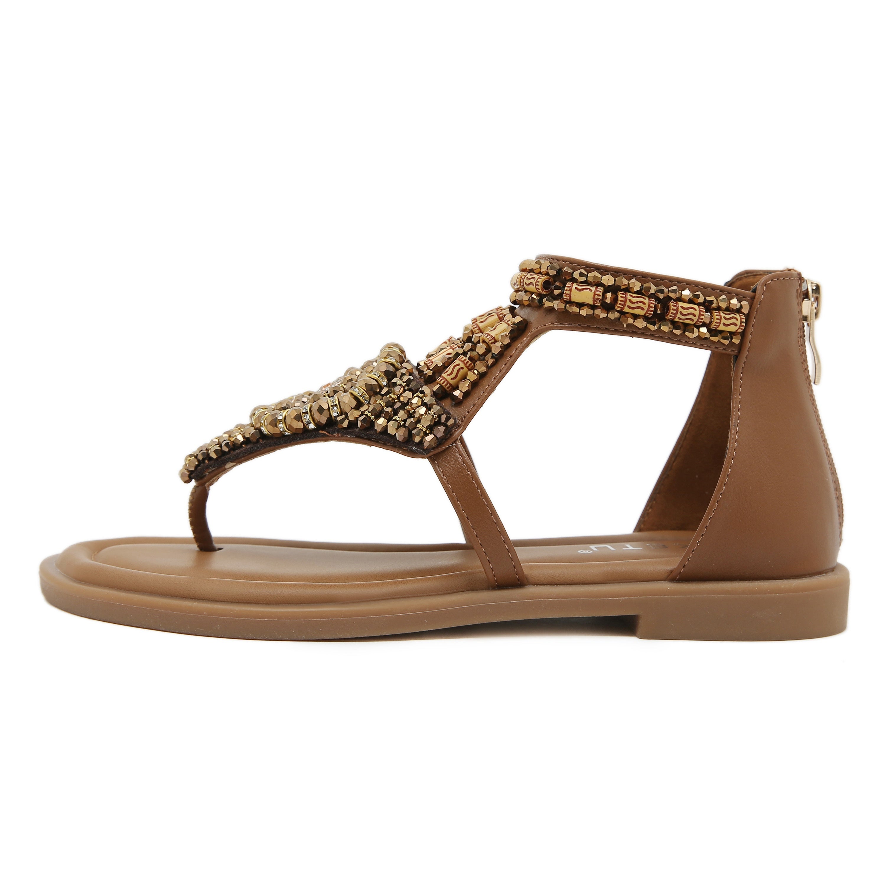 Women's Beaded Wedge Sandals Summer Vacation Ethnic Style