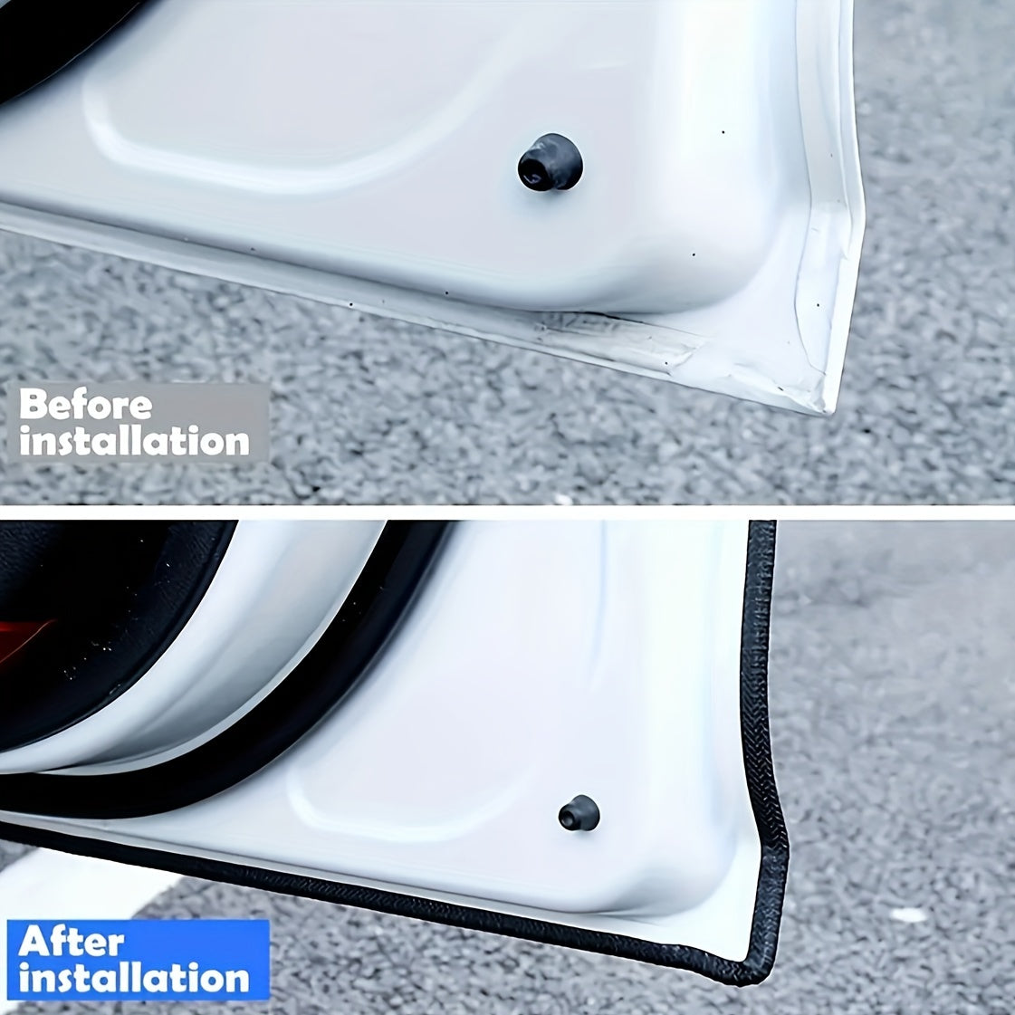 Universal Steel Door Edge Protector Seal Strip Thickened Soundproof Noise Reducer