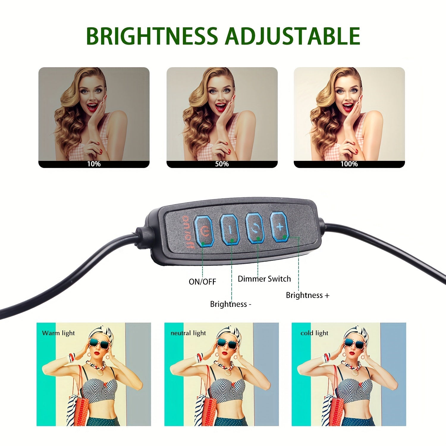 Комплект освещения для фотографии с студийными заливными светильниками, штативом, LED-диффузорами с регулируемой яркостью для видео и фотосъемки