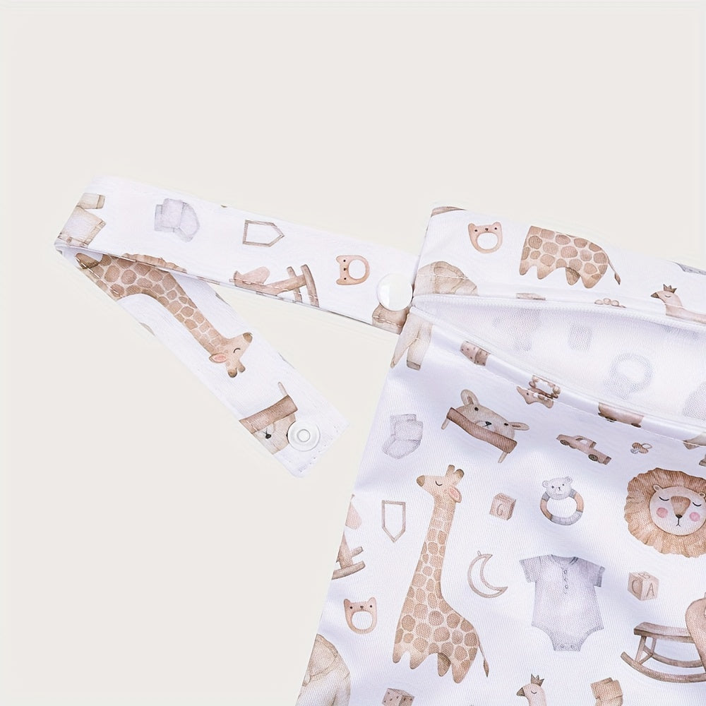 Small Waterproof Bags for Menstrual Storage Set of 2 Animal Print Diaper Bags for Halloween Thanksgiving Christmas