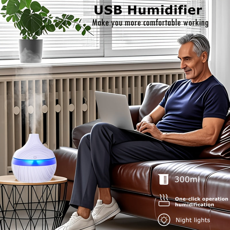 Humidifier for Home and Office, 130ml, Touch Control, 7 Color Lights