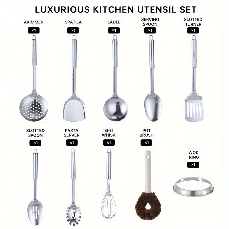 Набор из 12 китайских ковшей из кованого железа с деревянной крышкой диаметром 32 см, кухонная посуда из чугуна, безопасные принадлежности для приготовления пищи дома