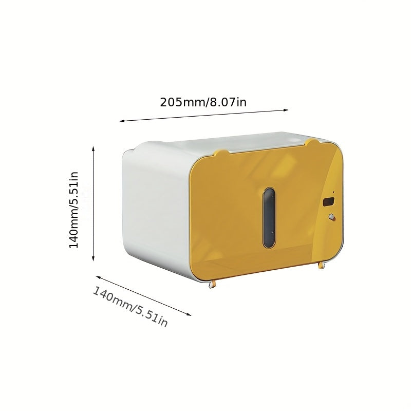 Automatic Quiet Paper Dispenser with Motion Sensor USB Charging No-Drill Bathroom Tissue Holder