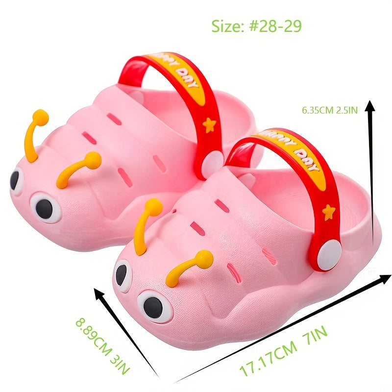 Yoz uchun bolalar EVA klogs, sirg‘almas, engil PVC hayvonlar bosimi bilan bolalar poyabzali