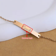 Кастомизированное ожерелье с именем: персональная гравировка на прочной нержавеющей стали, идеально подходит в качестве подарка на День матери или для подружки невесты.