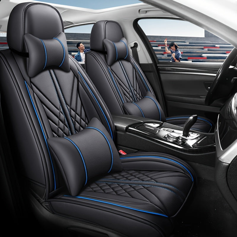 Universal PU Leather Car Seat Cover for All Seasons Wear-Resistant and Anti-Stain