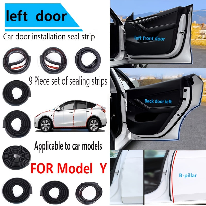 Car Door Seal Strip Rubber Noise Insulation Waterproof Shock Absorption Gasket