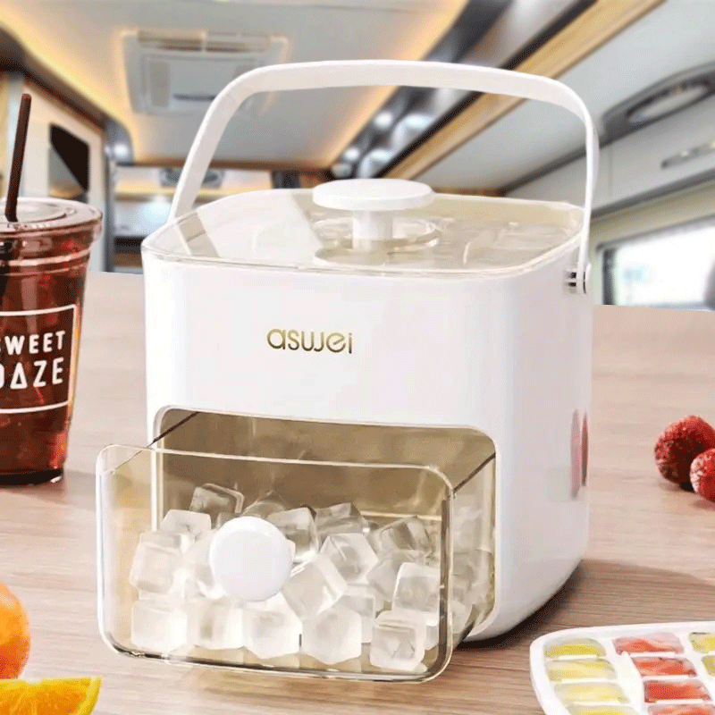 Portable Manual Ice Maker for Family Gatherings Large Capacity Durable