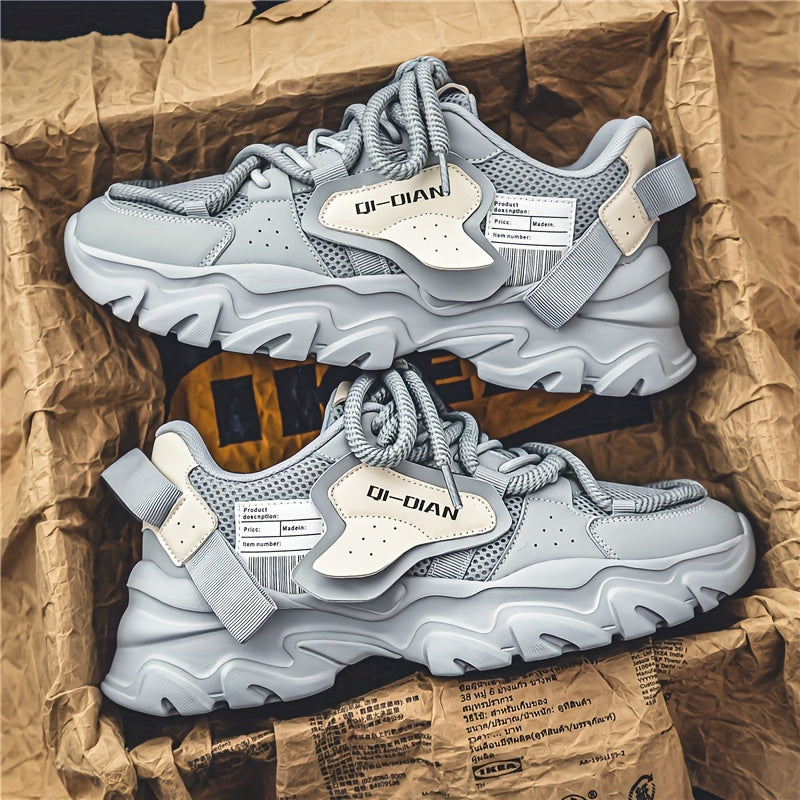 Men's All-Season Sneakers Breathable Non-Slip Thick Sole for Running Training Casual